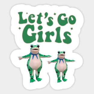 let's Go Girls - Frog Funny Sticker